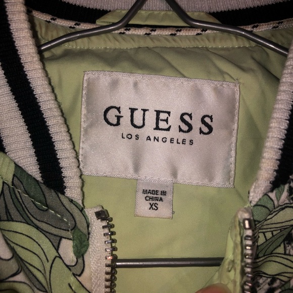 GUESS- sick printed bomber jacket. - Picture 5 of 6